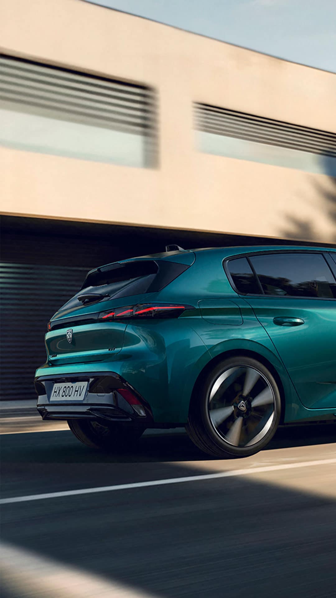 New PEUGEOT E-308 rear view